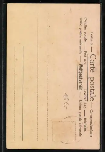 Glitzer-Perl-AK Frauenporträt mit Perlenschmuck