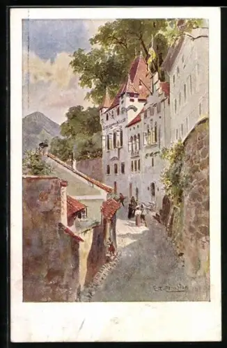 Künstler-AK Edward Theodore Compton: Salzburg, Partie am Stiegelkeller