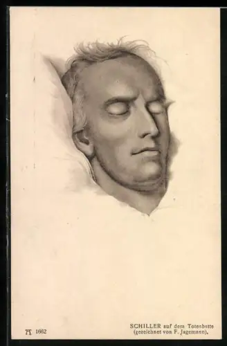 Künstler-AK Friedrich Schiller auf dem Totenbette