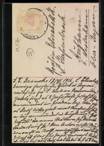 AK Prinz August Wilhelm mit Hund auf einer Parkbank