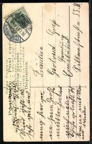 AK Entschwundenes Liebesglück, Liebespaar am Waldrand