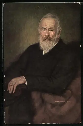 Künstler-AK Prinzregent Luitpold im Sessel sitzend