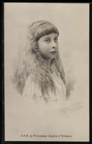 AK Sophie d`Orléans, Portrait als Kind