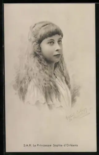 AK Sophie d`Orléans, Portrait als Kind