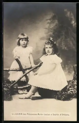 AK Les Princesses Marie-Louise & Sophie d`Orléans