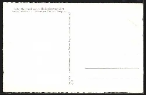 AK Hodenhagen /Aller, Gasthof Cafe Martens-Klause