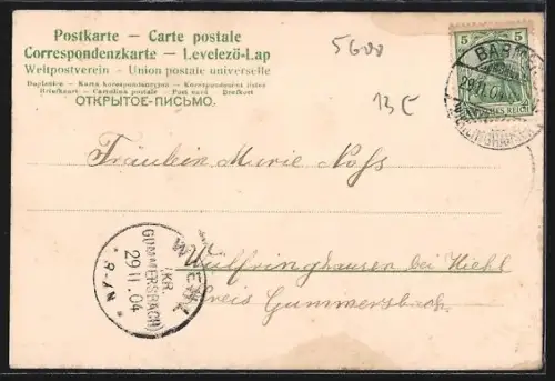 AK Barmen, Rathaus, Rathhauser Brücke