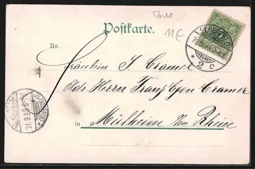 AK Elberfeld, Victoriaplatz mit Moltke-Denkmal