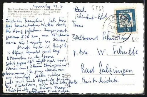 AK Schalkenmehren /Eifel, Gasthof Schneider