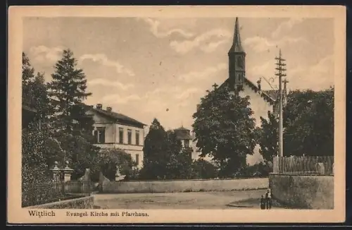 AK Wittlich, Evangel. Kirche mit Pfarrhaus
