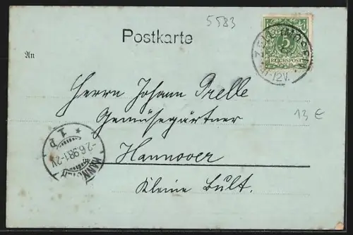 Mondschein-AK Zell / Mosel, Ortsansicht im Vollmondlicht