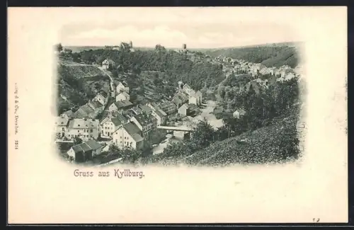 AK Kyllburg, Ortsansicht mit Brücke