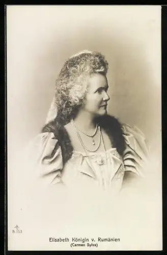 AK Porträt Königin Elisabeth von Rumänien