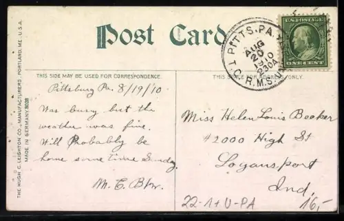 AK Pittsburgh, PA, Interior View, Jewish Synagogue