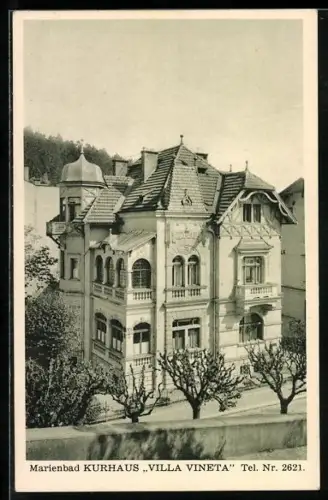 AK Marienbad, Kurhaus Villa Vineta