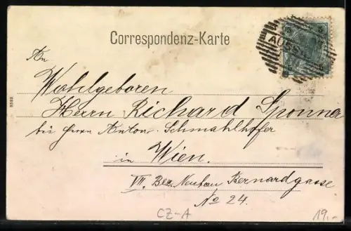 AK Aussig, Partie in der Franz Josef-Strasse