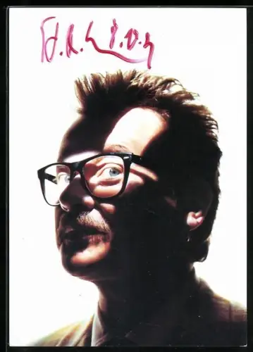 AK Musiker Heinz Rudolf Kunze im Porträt, Autograph