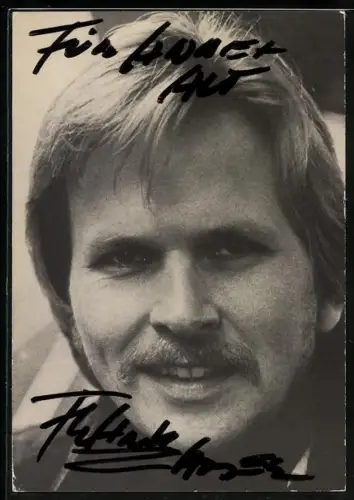 AK Musiker Frank Zander im Porträt, Autograph