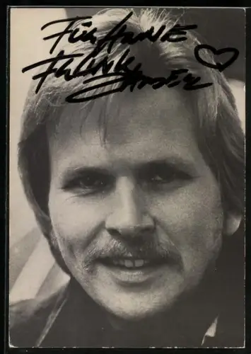 AK Musiker Frank Zander in die Kamera blickend, Autograph