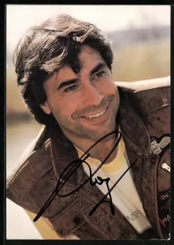 AK Musiker Roy Black mit charmantem Lachen, Autograph