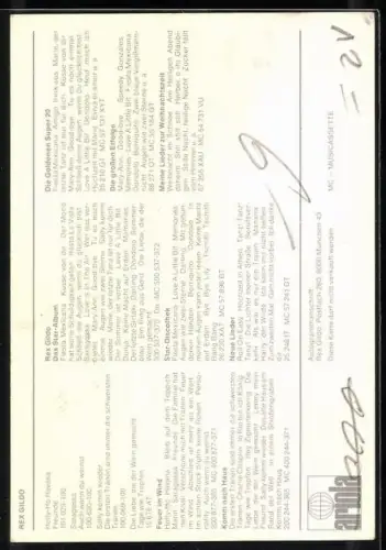 AK Musiker Rex Gildo, Halbportrait im Hawaiihemd, Autograph