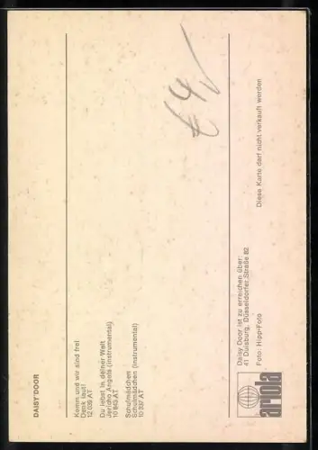 AK Musikerin Daisy Door mit Mikrofon in der Hand, Autograph