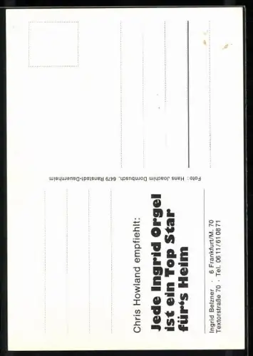 AK Musiker Chris Howland an der Ingrid Orgel, Autograph