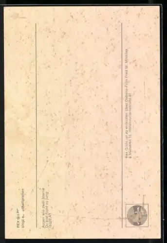 AK Musiker Rex Gildo in gestreiftem Hemd, Autograph