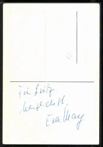 AK Musikerin Mieke Telkamp in die Kamera blickend, Autograph