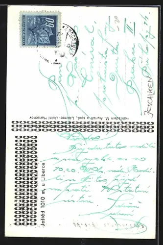 AK Jeschken, Blick auf den Berggipfel mit der Seilbahnstation