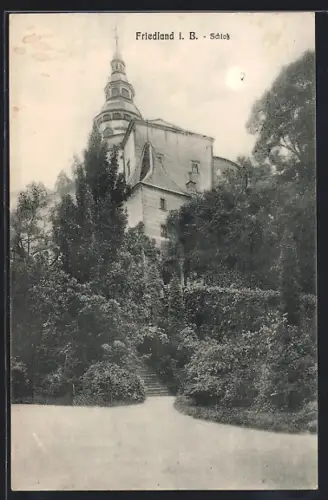 AK Friedland i. B., Ansicht vom Schloss