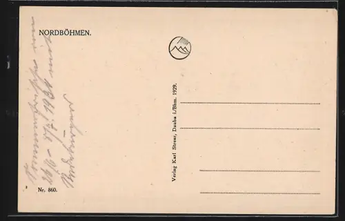 AK Deutsch Gabel / Jablone v Podjestedi, Schloss Lämberg vom See aus gesehen