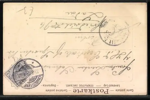 Künstler-AK Kinder in Badekleidung spielen am Strand in flachem Wasser