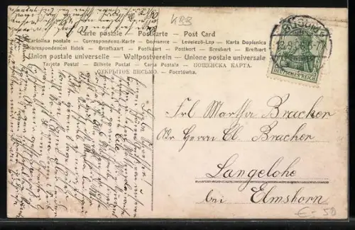 AK Frauen und Kinder in Badekleidung stehen im flachem Wasser