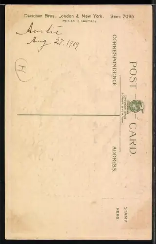 Präge-AK Giesskanne aus Vergissmeinnicht mit Gänseblumen, Geburtstagsgruss