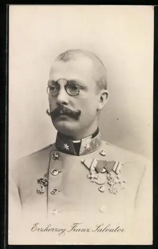 AK Portrait des Erzherzogs Franz Salvator von Österreich in Uniform