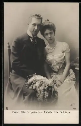 AK Prince Albert et Princesse Elisabeth de Belgique, Königshaus von Belgien