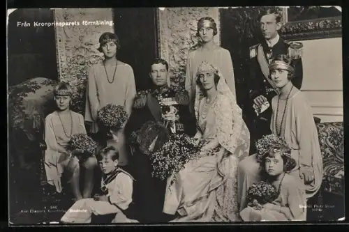 AK Portrait der Kronprinzenfamilie von Schweden