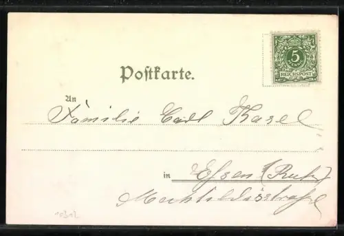 Lithographie Enten mit Kücken