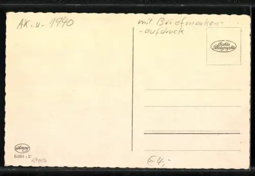 AK Briefmarkensprache, Du bist mein Glück!