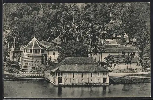 AK Kandy, Library and Temple from Upper Lake Road