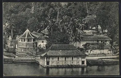 AK Kandy, Library and Temple from Upper Lake Road