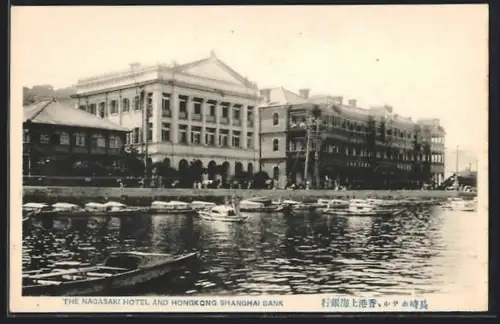 AK Nagasaki, Oura Eund mit Nagasaki Hotel & Honkong Shanghai Bank