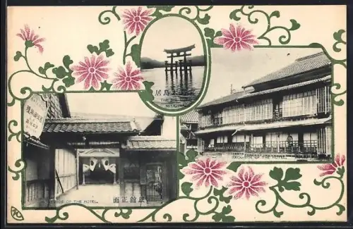 AK Miyajima, Hotel, Front- and Backside, The Big Torii, Flowers