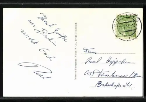 AK Berlin, Vorplatz des Zentral-Flughafens