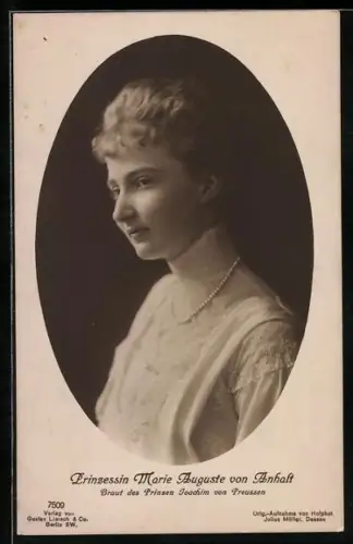 AK Portrait von Prinzessin Marie Auguste von Anhalt