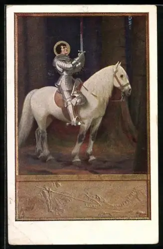 Künstler-AK S. Georges zu Pferde