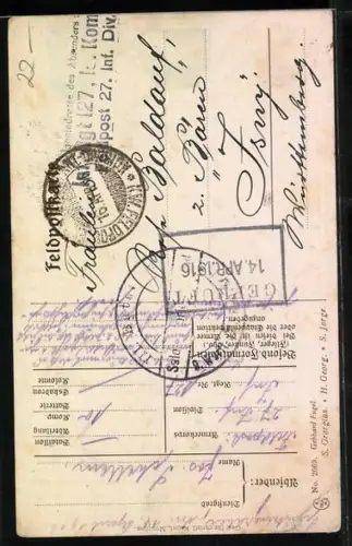 Künstler-AK S. Georges zu Pferde