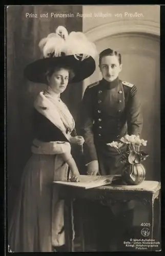 AK Prinz & Prinzessin August Wilhelm von Preussen