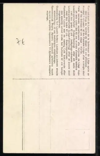 AK Lüttich, die verheerende Wirkung eines deutschen 42 cm Geschosses auf das Panzerfort Loucin